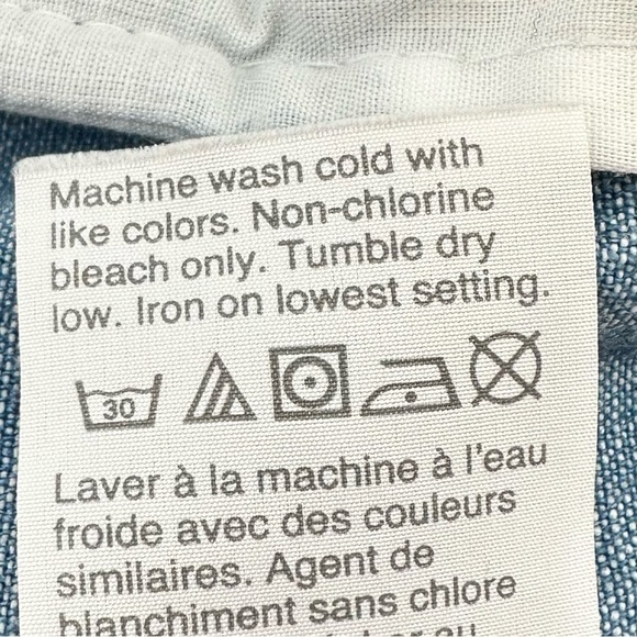 J.crew Factory Blue Chambray Cotton Elastic Waist/Drawstring Shorts Size XS - Picture 7 of 12